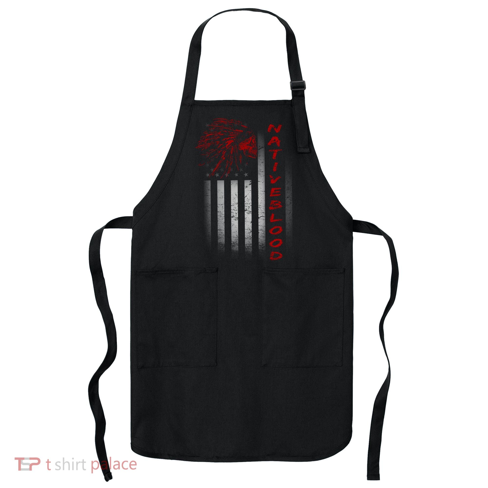 USA American Flag Native Blood Apron