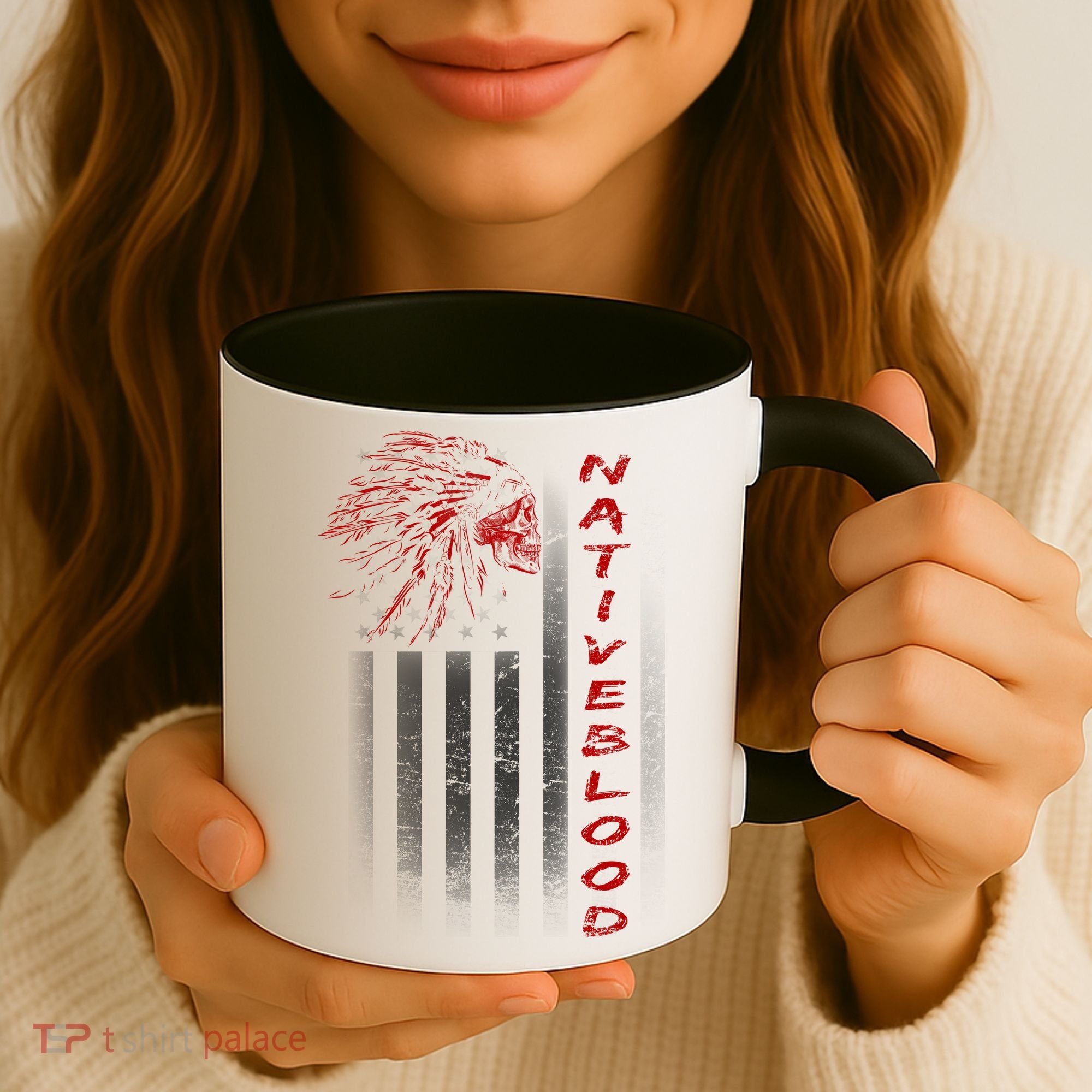 USA American Flag Native Blood Coffee Mug