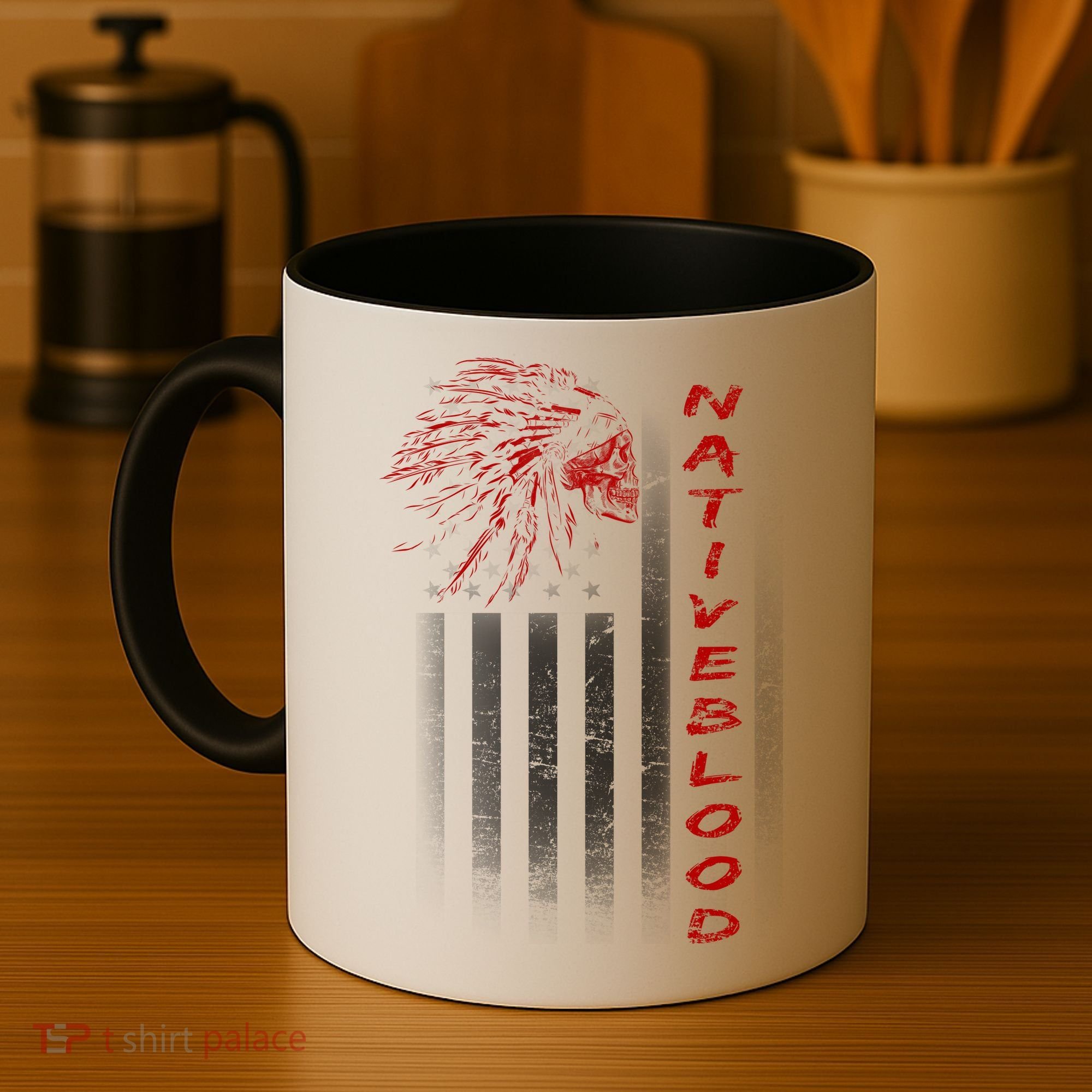 USA American Flag Native Blood Coffee Mug