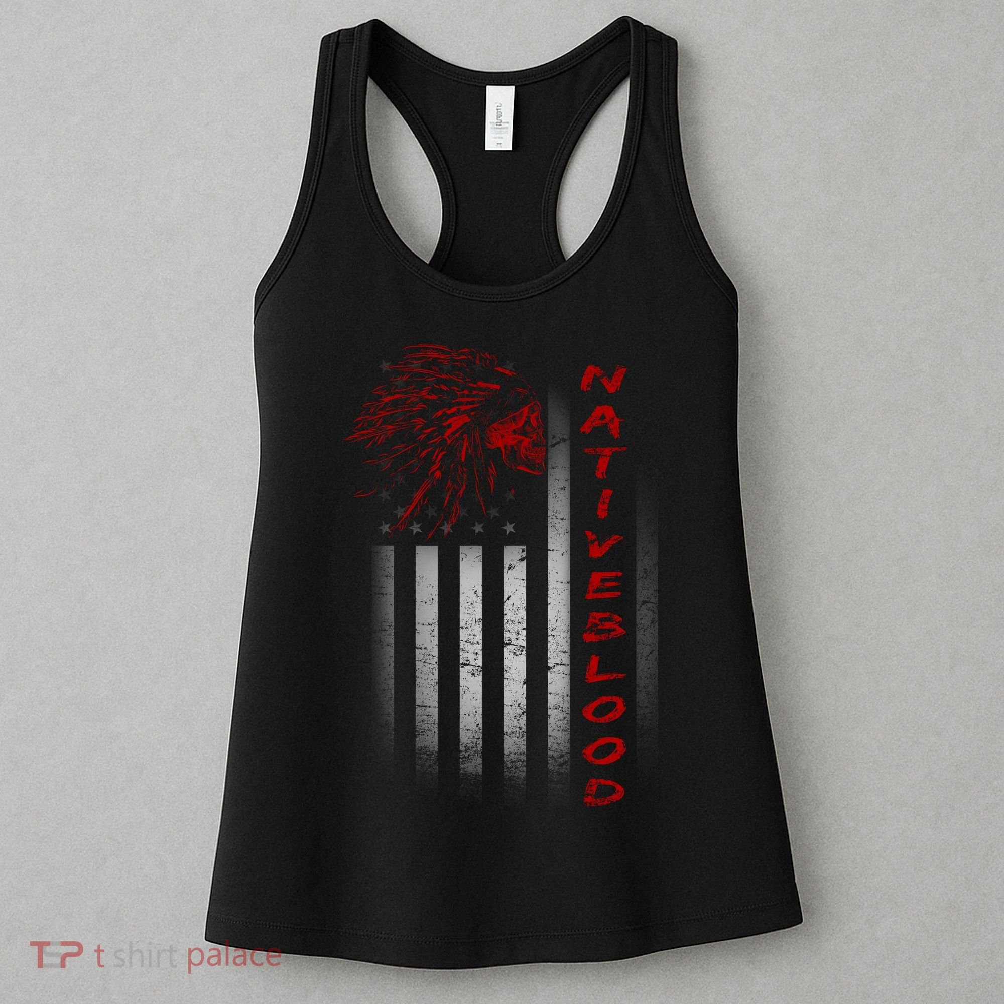 USA American Flag Native Blood Women's Tank Top