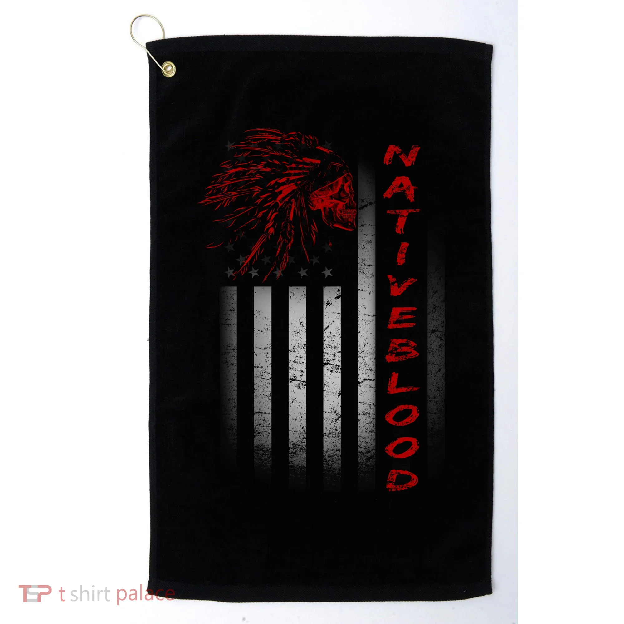 USA American Flag Native Blood Golf Towel
