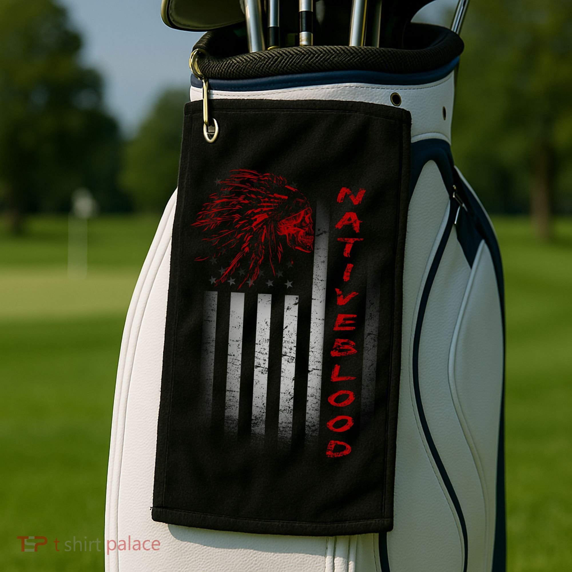 USA American Flag Native Blood Golf Towel