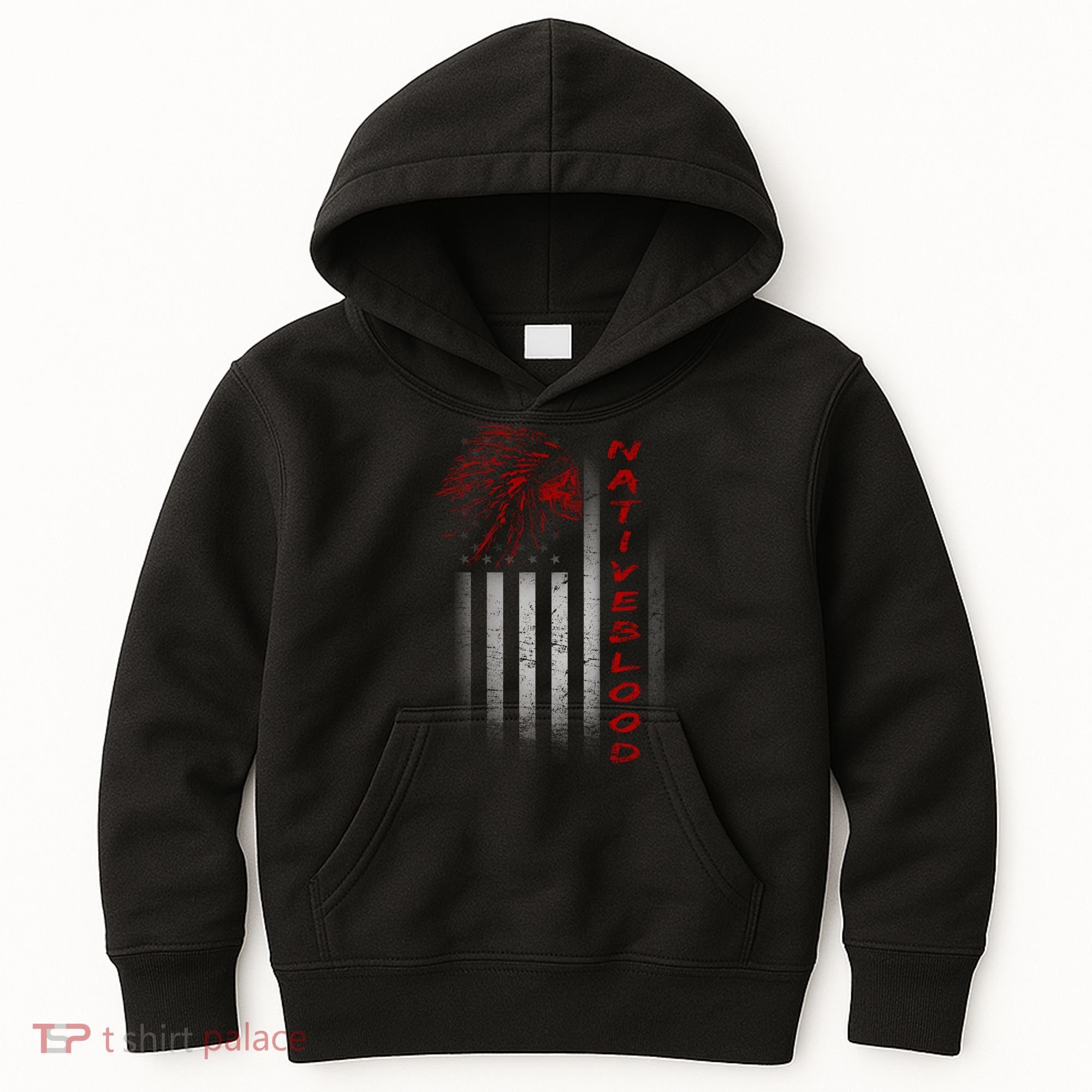 USA American Flag Native Blood Kids Hoodie