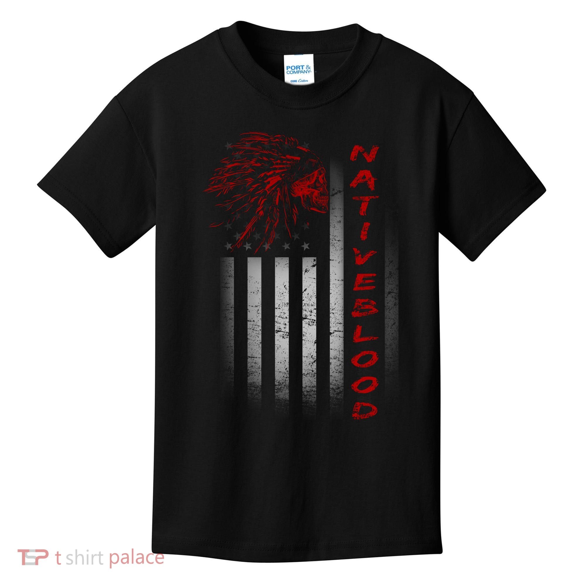USA American Flag Native Blood Kids T-Shirt
