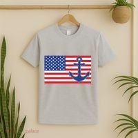 USA American Nautical Anchor Flag T-Shirt thumb 2