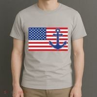 USA American Nautical Anchor Flag T-Shirt thumb 3