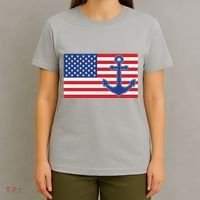USA American Nautical Anchor Flag T-Shirt thumb 4