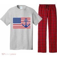 USA American Nautical Anchor Flag Pajama Set thumb 0