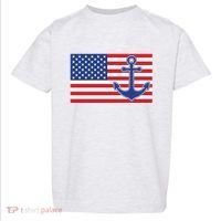 USA American Nautical Anchor Flag Toddler T-Shirt thumb 0