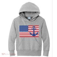 USA American Nautical Anchor Flag Kids Hoodie thumb 0