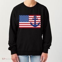 USA American Nautical Anchor Flag Women's Sweatshirt thumb 0