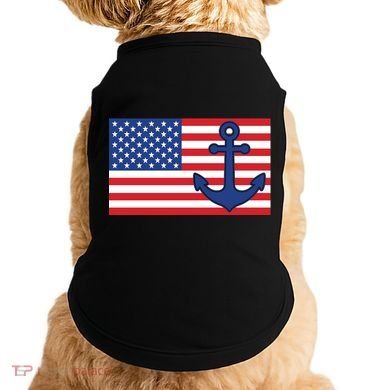 USA American Nautical Anchor Flag Doggie Tank