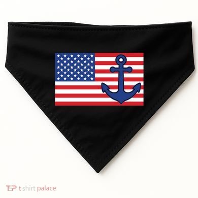 USA American Nautical Anchor Flag USA-Made Doggie Bandana