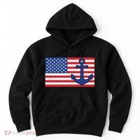 USA American Nautical Anchor Flag Hoodie thumb 0