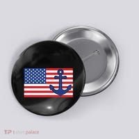 USA American Nautical Anchor Flag Button thumb 0