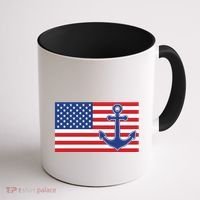 USA American Nautical Anchor Flag Coffee Mug thumb 1