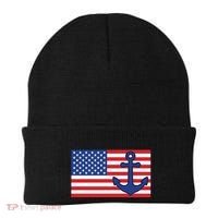 USA American Nautical Anchor Flag Beanie thumb 0