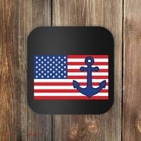 USA American Nautical Anchor Flag Coaster thumb 0