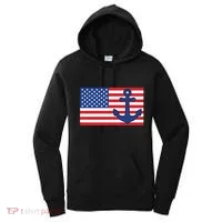 USA American Nautical Anchor Flag Women's Hoodie thumb 0
