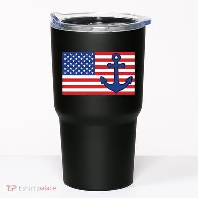 USA American Nautical Anchor Flag Tumbler