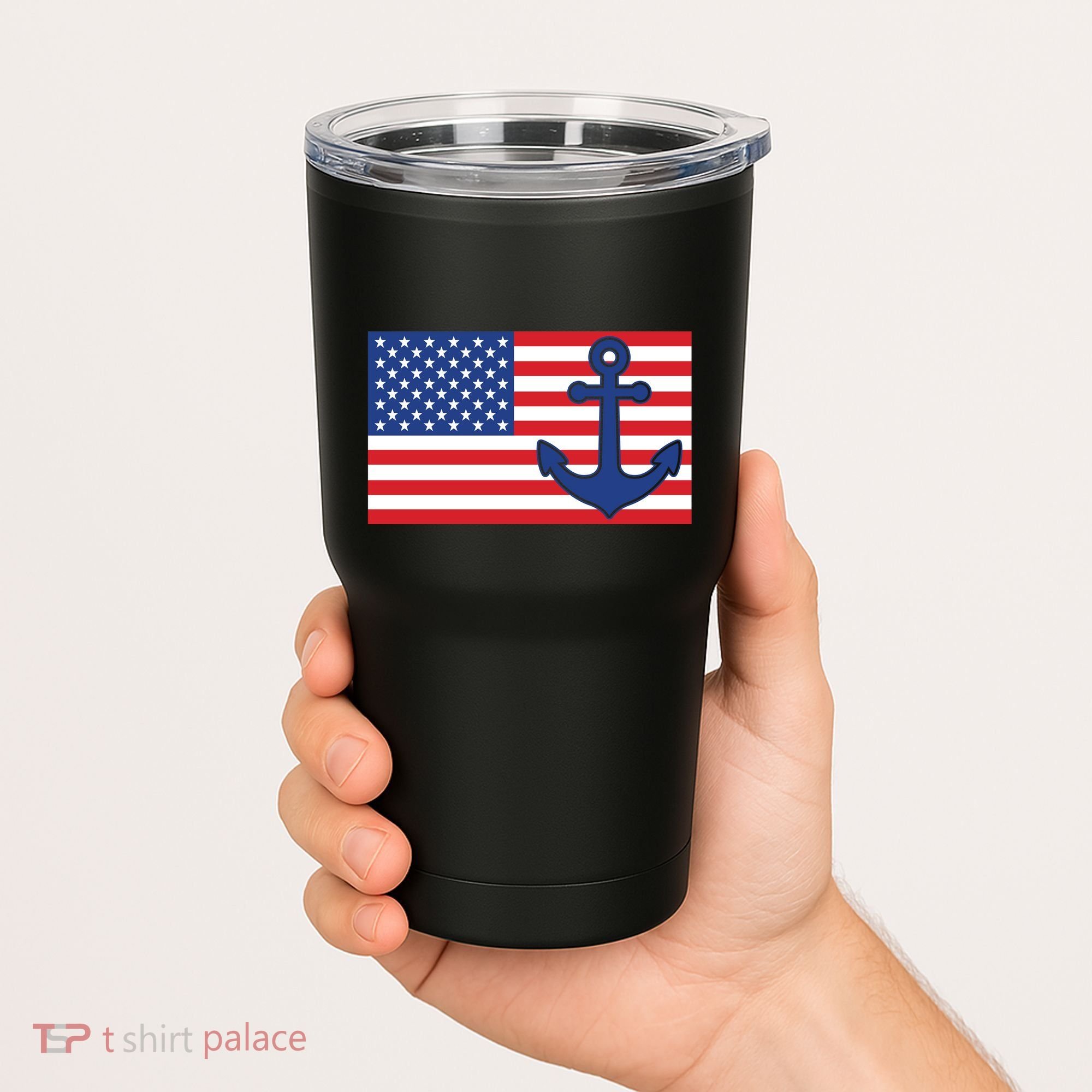 USA American Nautical Anchor Flag Tumbler
