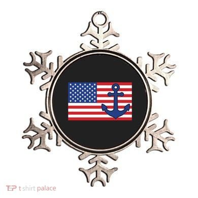 USA American Nautical Anchor Flag Ornament
