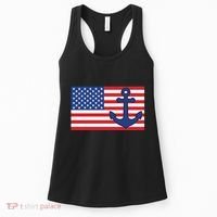 USA American Nautical Anchor Flag Women's Tank Top thumb 0