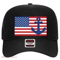USA American Nautical Anchor Flag Hat thumb 0