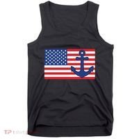 USA American Nautical Anchor Flag Tank Top thumb 0