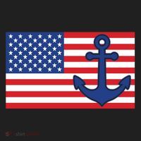 USA American Nautical Anchor Flag Golf Towel thumb 3