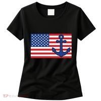 USA American Nautical Anchor Flag Women's T-Shirt thumb 0