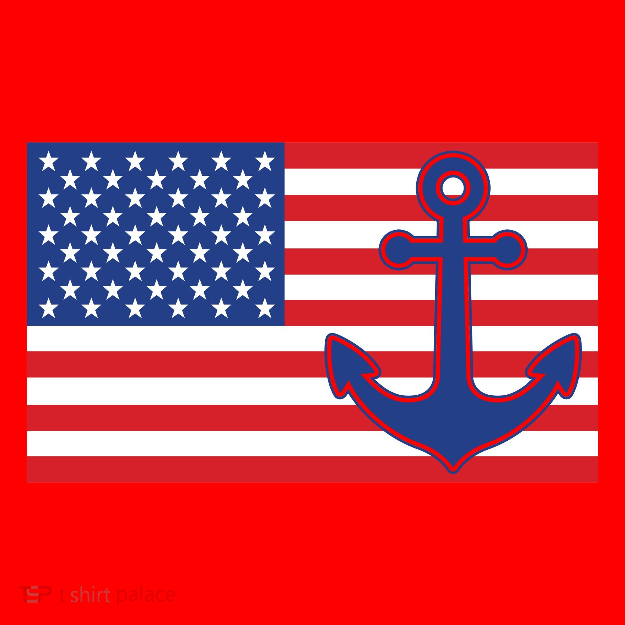 USA American Nautical Anchor Flag Santa Hat