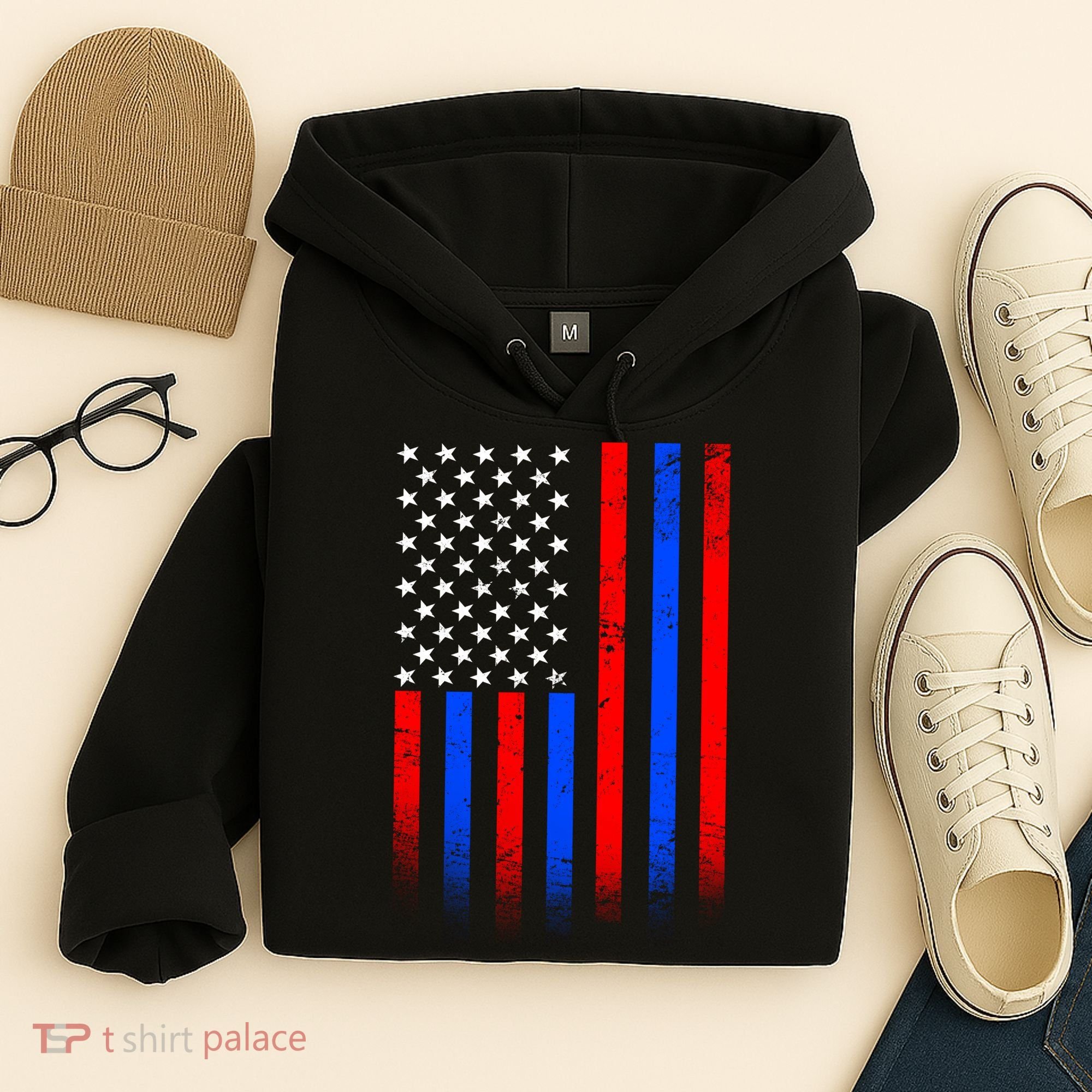 USA American Pride Flag Hoodie