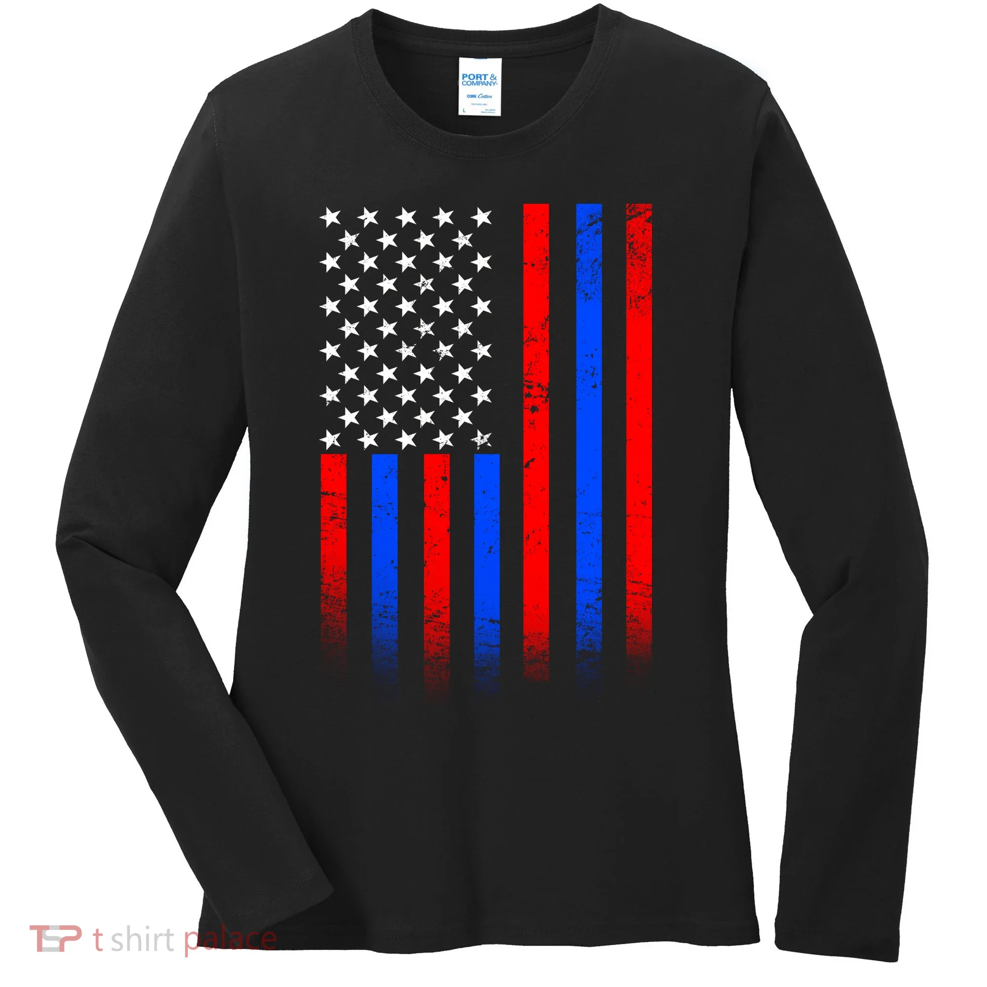 USA American Pride Flag Women's Long Sleeve Shirt