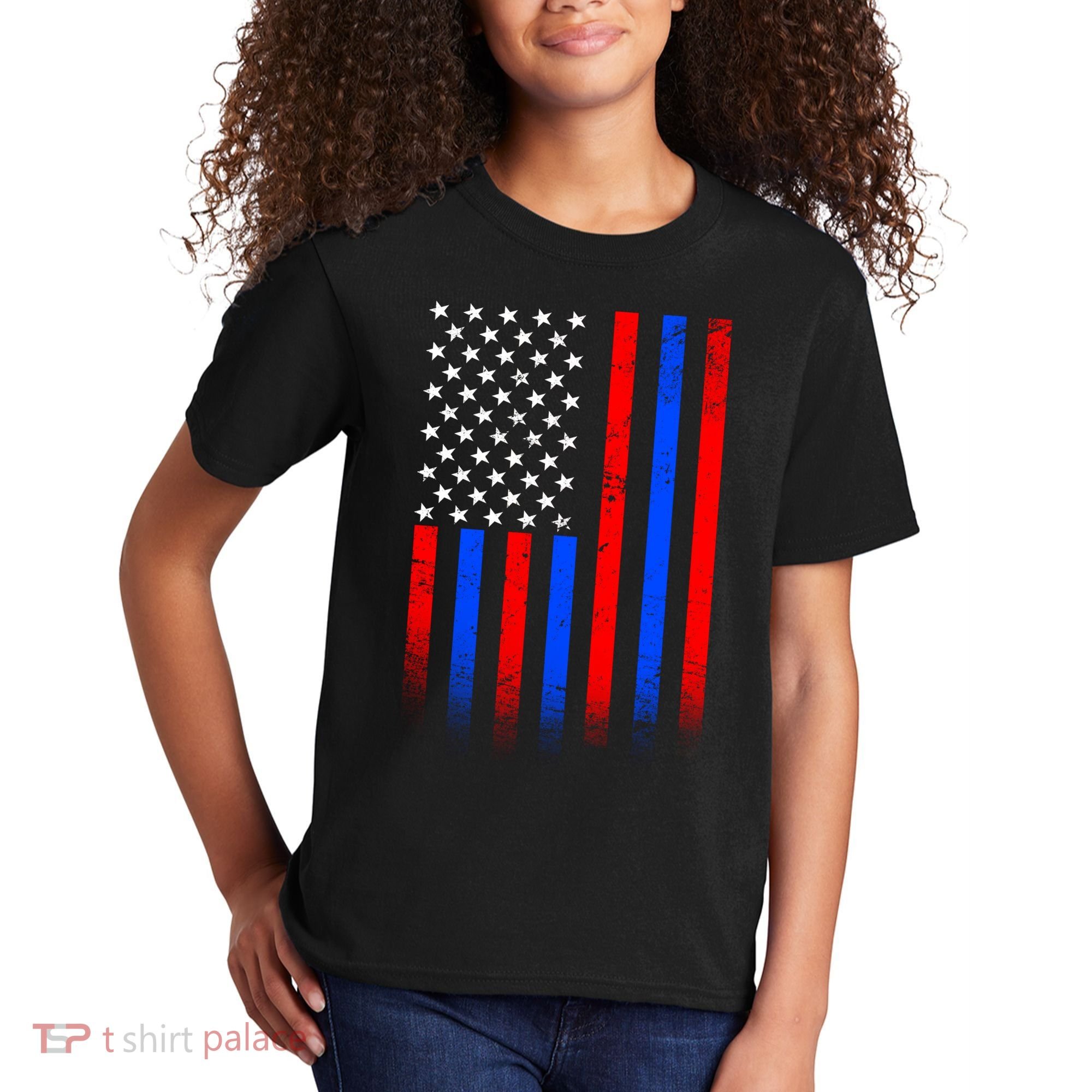 USA American Pride Flag Kids T-Shirt