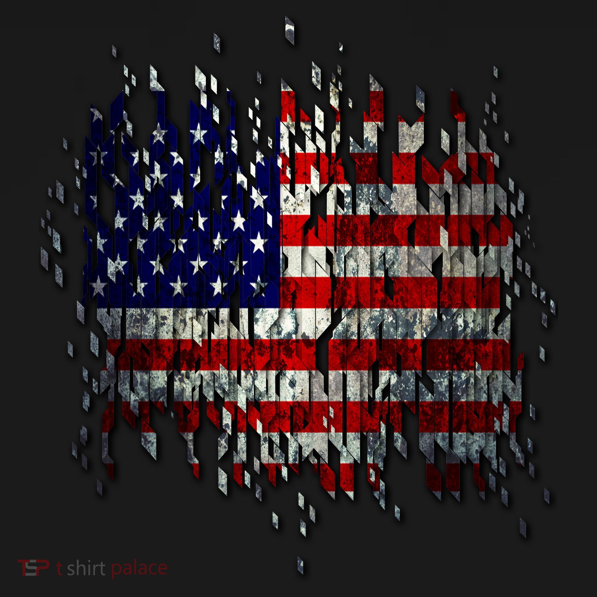 USA American Ripped Torn Flag Backpack