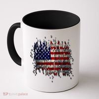USA American Ripped Torn Flag Coffee Mug thumb 0