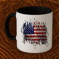 USA American Ripped Torn Flag Coffee Mug thumb 2