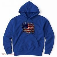 USA American Ripped Torn Flag Hoodie thumb 0
