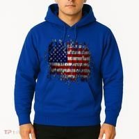 USA American Ripped Torn Flag Hoodie thumb 2