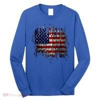 USA American Ripped Torn Flag Long Sleeve Shirt thumb 0