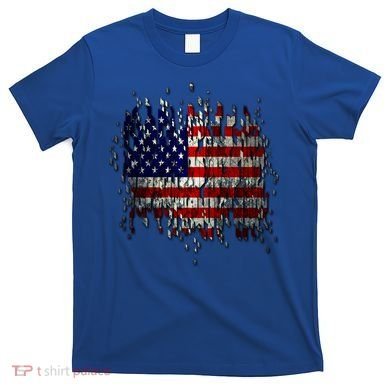 USA American Ripped Torn Flag T-Shirt