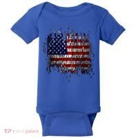 USA American Ripped Torn Flag Baby Bodysuit thumb 0
