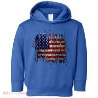 USA American Ripped Torn Flag Toddler Hoodie thumb 0