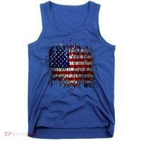 USA American Ripped Torn Flag Tank Top thumb 0