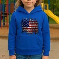 USA American Ripped Torn Flag Kids Hoodie thumb 3