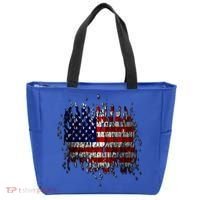 USA American Ripped Torn Flag Tote Bag thumb 0