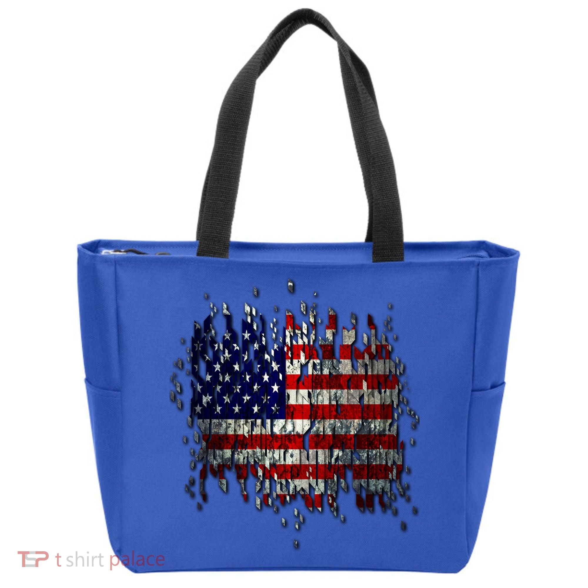 USA American Ripped Torn Flag Tote Bag
