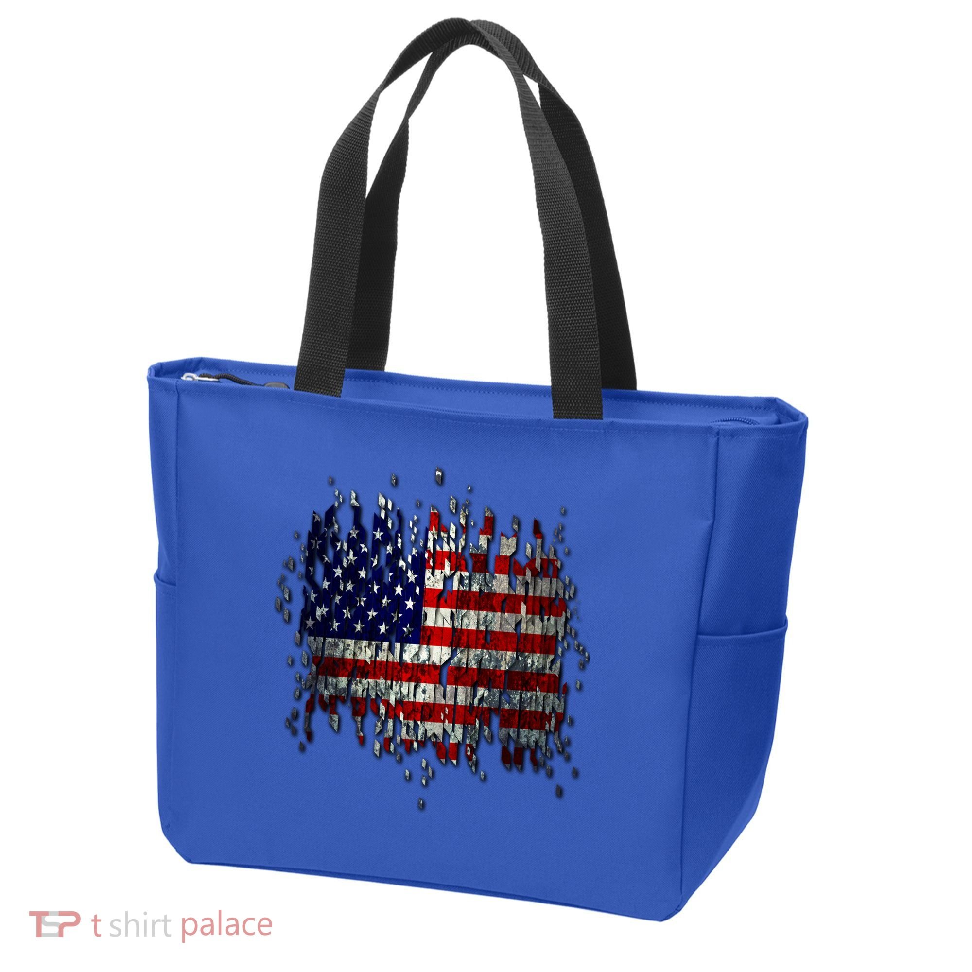 USA American Ripped Torn Flag Tote Bag