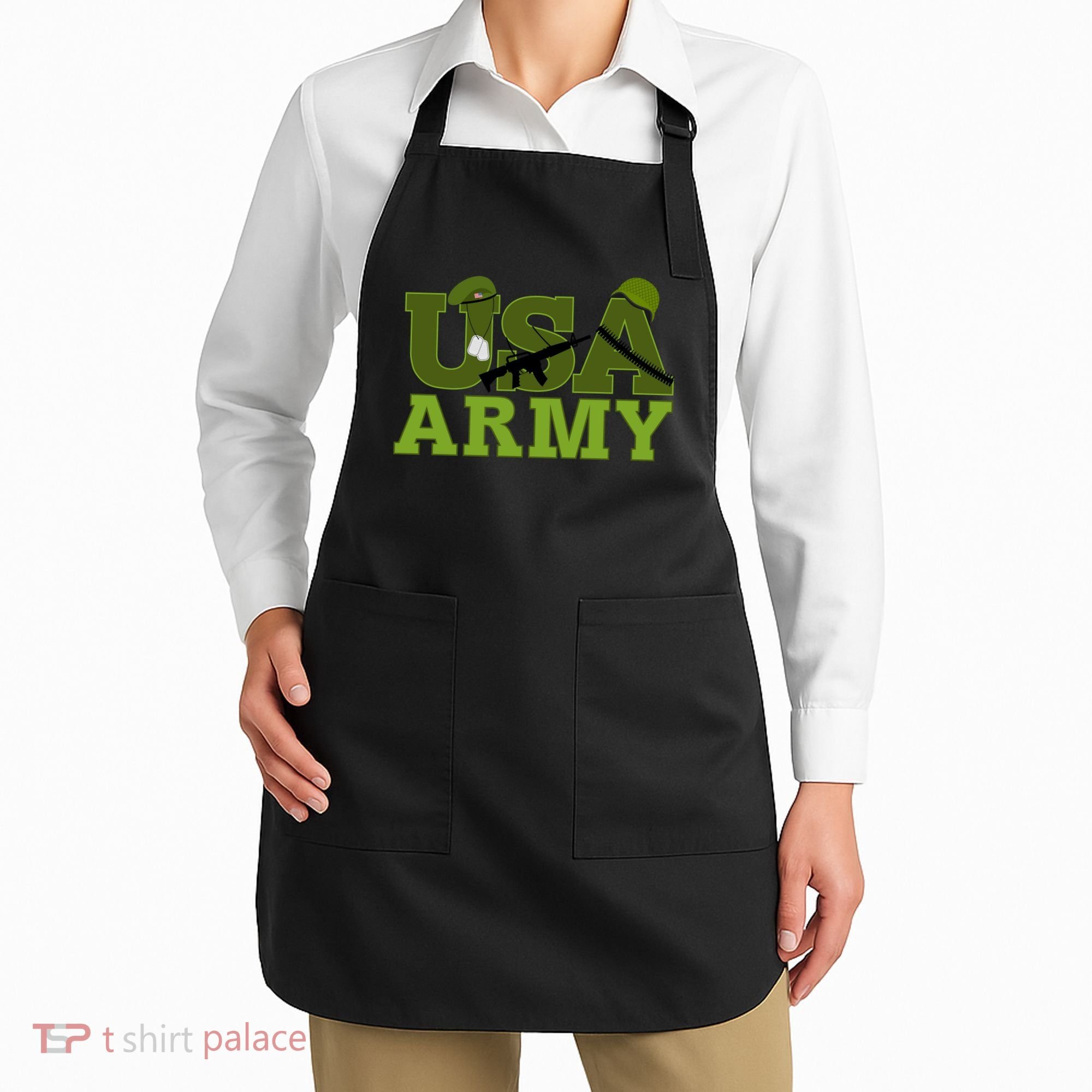 USA Army Camo Logo Apron